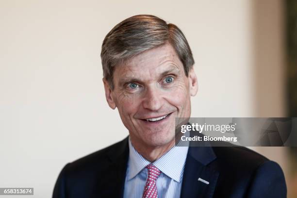 Erik Fyrwald, chief executive officer of Syngenta AG, pauses during an interview in Brussels, Belgium, on Monday, March 27, 2017. Fyrwald is...