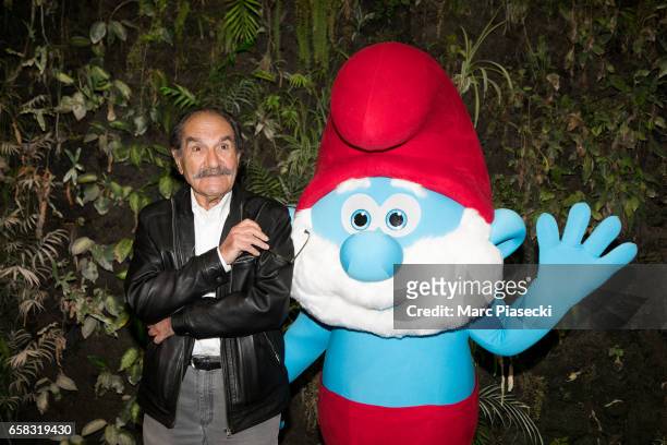 Actor Gerard Hernandez attends the 'Smurfs: The Lost Village' photocall at Hotel Pershing Hall on March 27, 2017 in Paris, France.