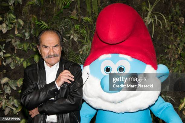 Actor Gerard Hernandez attends the 'Smurfs: The Lost Village' photocall at Hotel Pershing Hall on March 27, 2017 in Paris, France.