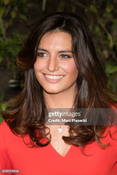 Actress Laetitia Milot attends the 'Smurfs: The Lost Village' photocall at Hotel Pershing Hall on March 27, 2017 in Paris, France.