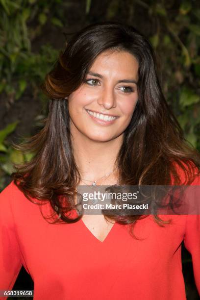Actress Laetitia Milot attends the 'Smurfs: The Lost Village' photocall at Hotel Pershing Hall on March 27, 2017 in Paris, France.