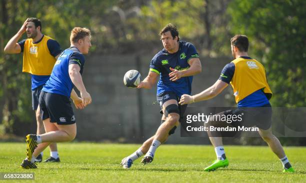 Dublin , Ireland - 27 March 2017; Mike McCarthy, centre, of Leinster during a Leinster rugby squad training session at Rosemount, UCD, in Dublin.