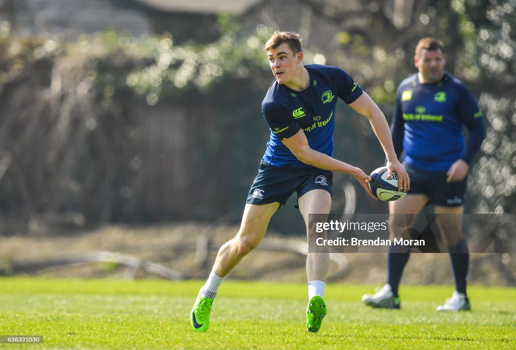 Leinster Rugby Squad Training and Press Conference