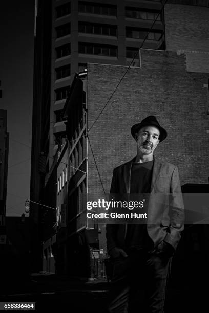 Image was altered with digital filters.) Australian author and poet Brentley Frazer poses during a portrait session on March 26, 2017 in Brisbane,...