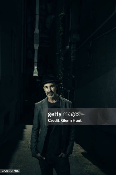 Image was altered with digital filters.) Australian author and poet Brentley Frazer poses during a portrait session on March 26, 2017 in Brisbane,...