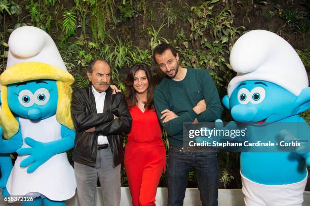 Voice of 'Le Grand Schtroumpf', Gerard Hernandez, voice of 'La Schtroumpfette', Laetitia Milot and voice of 'Schtroumpf Maladroit', Arie Elmaleh...