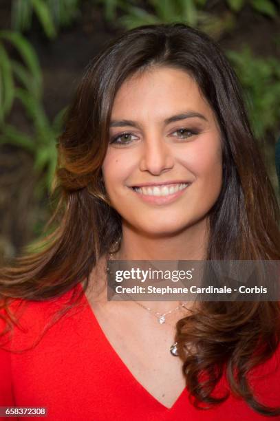 Voice of 'Smurfette' , Laetitia Milot attends the 'Smurfs: The Lost Village Paris photo call at Hotel Pershing Hall on March 27, 2017 in Paris,...