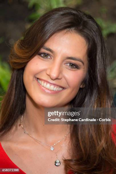 Voice of 'Smurfette' , Laetitia Milot attends the 'Smurfs: The Lost Village Paris photo call at Hotel Pershing Hall on March 27, 2017 in Paris,...