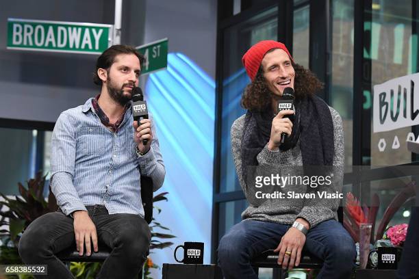 Musicians Zack Feinberg and David Shaw from rock band "The Revivalists" attend the Build series to discuss their third full-length album "Men Amongst...