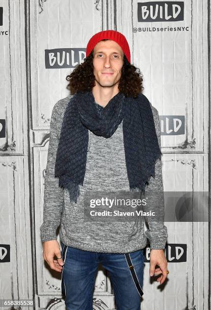 Musician David Shaw from rock band "The Revivalists" attends the Build series to discuss their third full-length album "Men Amongst Mountains" at...