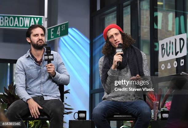 Musicians Zack Feinberg and David Shaw from rock band "The Revivalists" attend the Build series to discuss their third full-length album "Men Amongst...