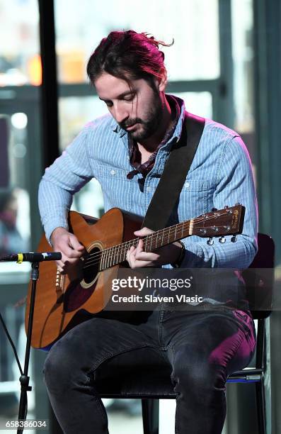 Musician Zack Feinberg from rock band "The Revivalists" performs the songs from their third full-length album "Men Amongst Mountains" at Build Series...