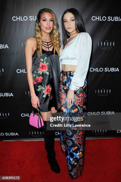 Singer Jena Rose and recording artist Chlo Subia attend Chlo Subia's video and single release party at The London West Hollywood on March 26, 2017 in...