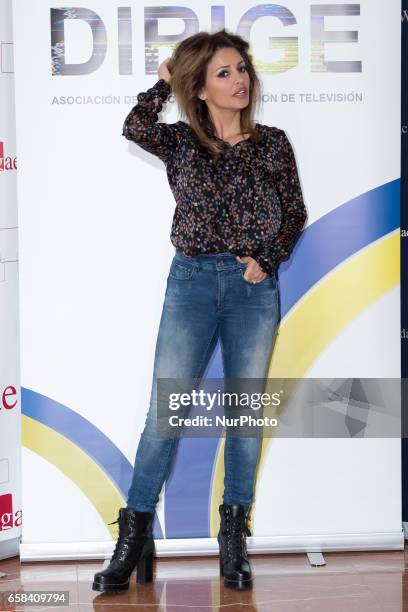 Actress Monica Cruz attends the 'Dirige' photocall at Longoria palace on March 27, 2017 in Madrid, Spain.