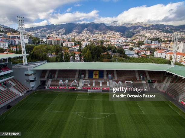 General view of the new Maritimo stadium on the eve of the international friendly match between Portugal and Sweden on March 27, 2017 in Funchal,...