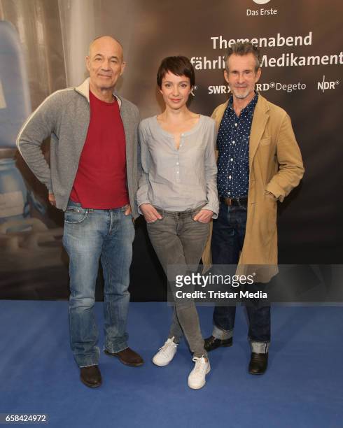 German actor Heiner Lauterbach, german actress Julia Koschitz and german actor Ulrich Matthes attend the 'Perfect Easter Table' in favor of the Heinz...