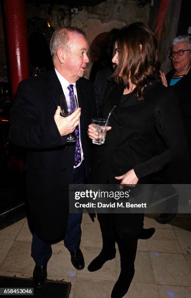 Ian Hislop and Nigella Lawson attend the press night after party for "The Wipers Times" at Salvador & Amanda on March 27, 2017 in London, England.