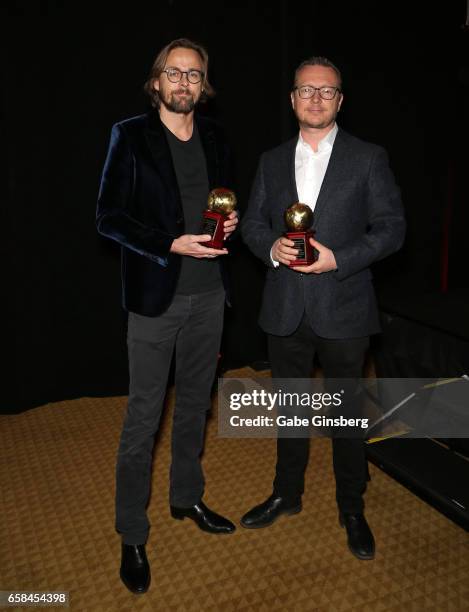 Directors Joachim Ronning and Espen Sandberg, recipients of the International Filmmakers of the Year award for the movie "Pirates of the Caribbean:...