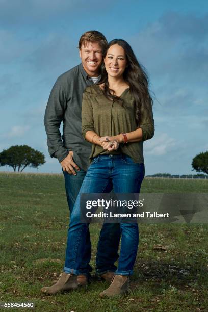 Joanna Gaines and Chip Gaines of HGTV's 'Fixer Uppers' are photographed for People Magazine on August 23, 2016 in Waco, Texas.