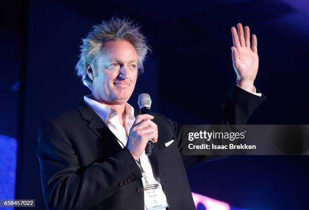 Dave Elger speaks onstage during RumChata Diaries: The Making of an American Success Story on day one of the 32nd Annual Nightclub & Bar Convention...