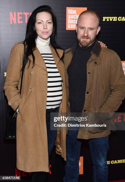 Laura Prepon and Ben Foster attend the "Five Came Back" world premiere at Alice Tully Hall at Lincoln Center on March 27, 2017 in New York City.
