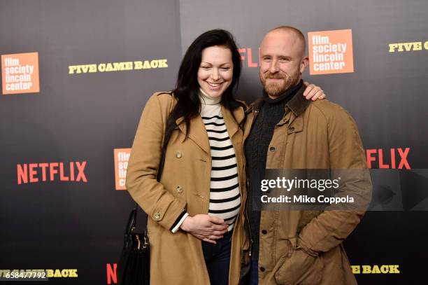 Laura Prepon and Ben Foster attend the "Five Came Back" world premiere at Alice Tully Hall at Lincoln Center on March 27, 2017 in New York City.