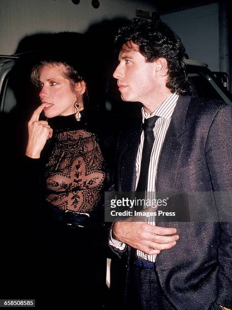 Carly Simon and John Travolta circa 1986 in New York City.