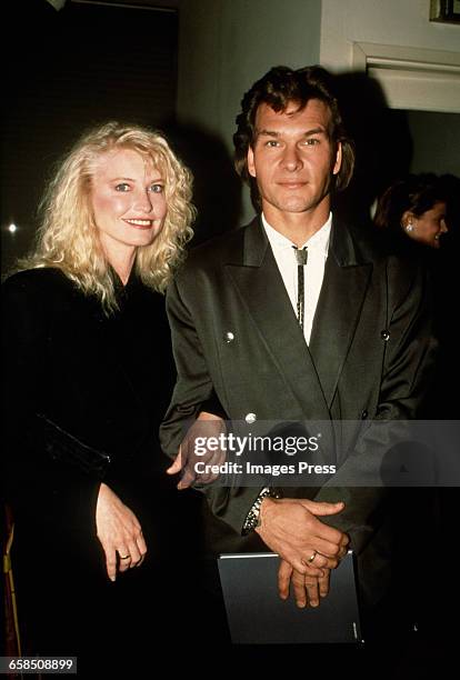 Patrick Swayze and wife Lisa Niemi circa 1987 in New York City.