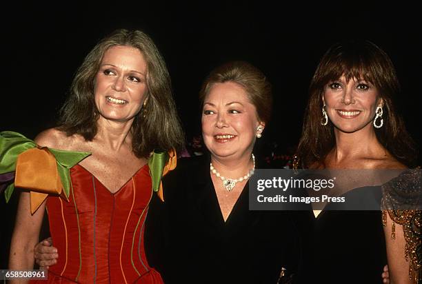 Gloria Steinem, Mathilde Krim and Marlo Thomas circa 1988 in New York City.