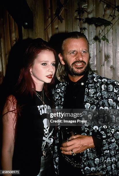 Ringo Starr and daughter Lee Starkey circa 1989 in New York City.