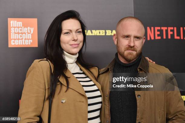 Laura Prepon and Ben Foster attend the "Five Came Back" world premiere at Alice Tully Hall at Lincoln Center on March 27, 2017 in New York City.