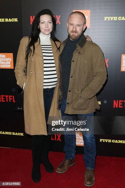 Laura Prepon and Ben Foster attends the world premiere of "Five Came Back" at Alice Tully Hall, Lincoln Center on March 27, 2017 in New York City.