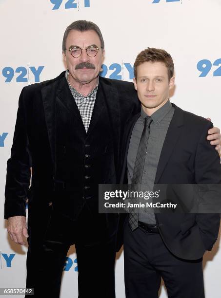 Tom Selleck and Will Estes attend the Blue Bloods 150th Episode Celebration at 92nd Street Y on March 27, 2017 in New York City.