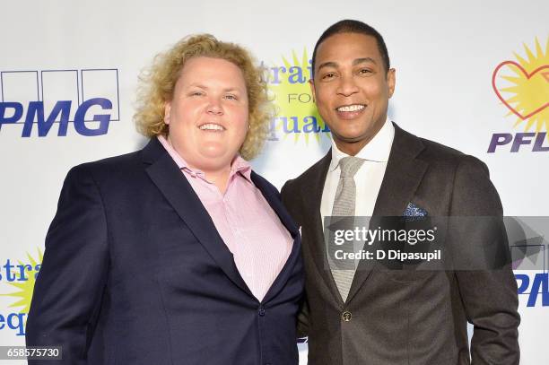 Comedian Fortune Feimster and Media Presenter, journalist Don Lemon attend the ninth annual PFLAG National Straight for Equality Awards Gala on March...