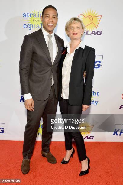 Media Presenter, journalist Don Lemon and Entertainment Honoree, actress Martha Plimpton attends the ninth annual PFLAG National Straight for...