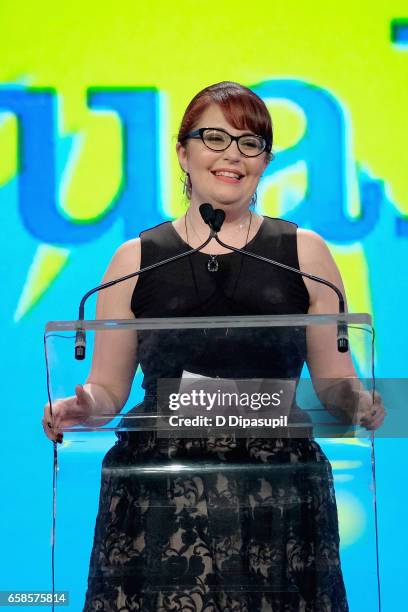 National Director of Learning and Inclusion, Jean-Marie Navetta speaks on stage during the ninth annual PFLAG National Straight for Equality Awards...