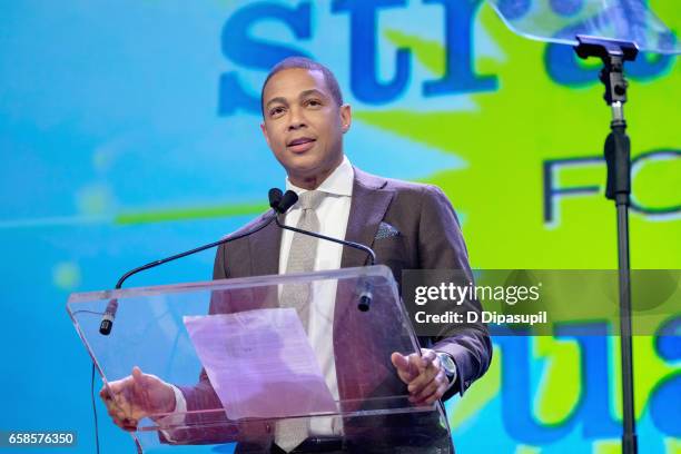 Media presenter Don Lemon speaks on stage during the ninth annual PFLAG National Straight for Equality Awards Gala on March 27, 2017 in New York City.