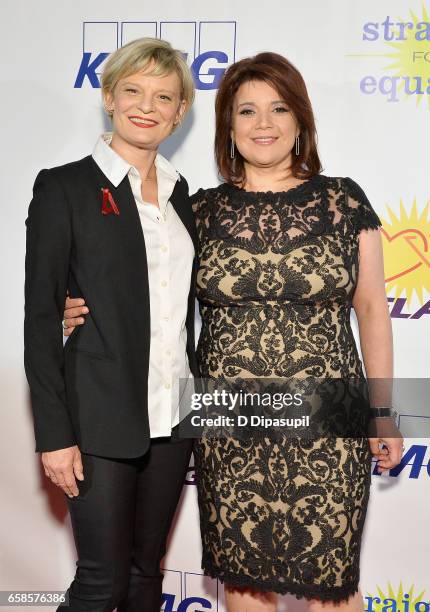 Entertainment Honoree, actress Martha Plimpton and Media Honoree, journalist Ana Navarro attend the ninth annual PFLAG National Straight for Equality...