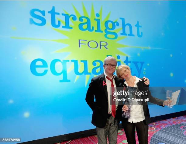 Entertainment presenter Eric Gilliland and Entertainment honoree Martha Plimpton attend the ninth annual PFLAG National Straight for Equality Awards...