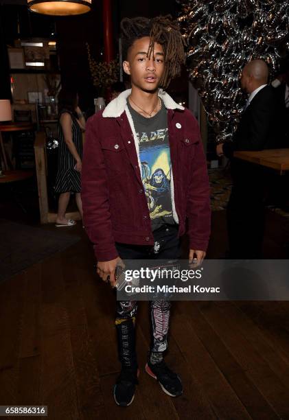 Actor Jaden Smith attends the trailer viewing of "Valerian and The City of a Thousand Planets" on March 27, 2017 in Los Angeles, California.