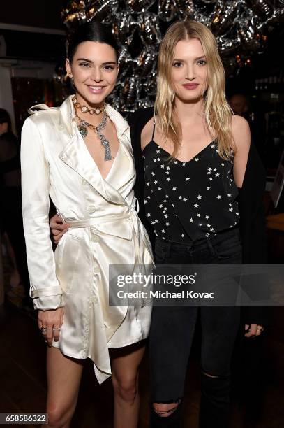Models Kendall Jenner and Lily Donaldson attend the trailer viewing of "Valerian and The City of a Thousand Planets" on March 27, 2017 in Los...