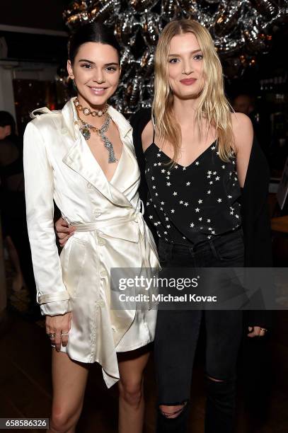 Models Kendall Jenner and Lily Donaldson attend the trailer viewing of "Valerian and The City of a Thousand Planets" on March 27, 2017 in Los...