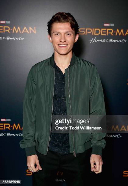 Actor Tom Holland during photo call for Columbia Pictures SPIDERMAN: HOMECOMING at at Caesars Palace during CinemaCon 2017, the official convention...