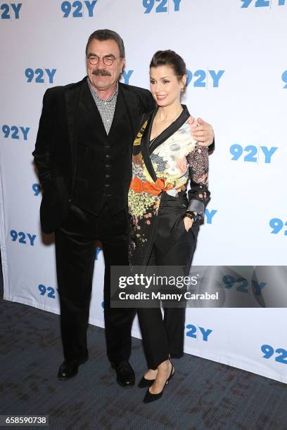 Tom Selleck and Bridget Moynahan attend the "Blue Bloods" 150th Episode Celebration at 92Y on March 27, 2017 in New York City.