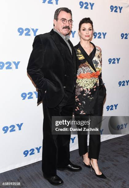 Tom Selleck and Bridget Moynahan attend the Blue Bloods 150th episode celebration at 92Y on March 27, 2017 in New York City.