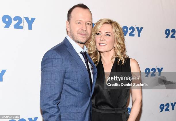 Donnie Wahlberg and Amy Carlson attend the Blue Bloods 150th episode celebration at 92Y on March 27, 2017 in New York City.