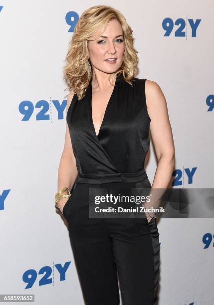 Amy Carlson attends the Blue Bloods 150th episode celebration at 92Y on March 27, 2017 in New York City.