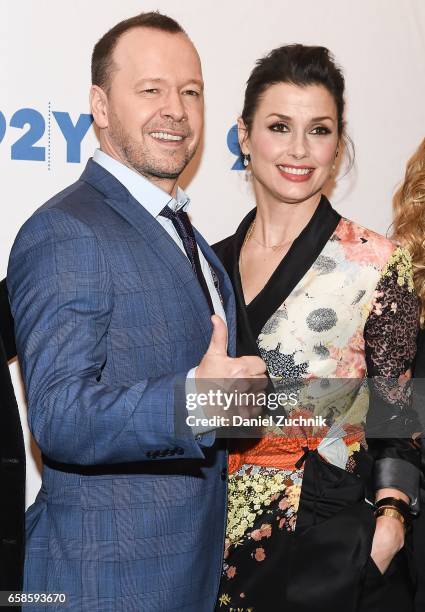 Donnie Wahlberg and Bridget Moynahan attend the Blue Bloods 150th episode celebration at 92Y on March 27, 2017 in New York City.