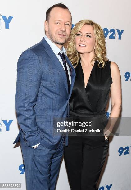 Donnie Wahlberg and Amy Carlson attend the Blue Bloods 150th episode celebration at 92Y on March 27, 2017 in New York City.