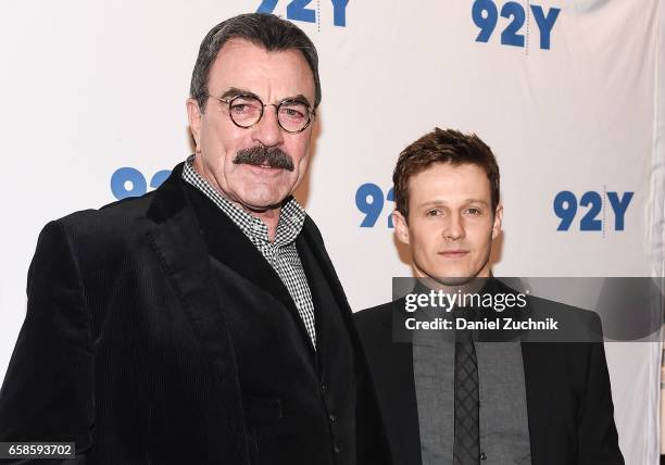 Tom Selleck and Will Estes attend the Blue Bloods 150th episode celebration at 92Y on March 27, 2017 in New York City.